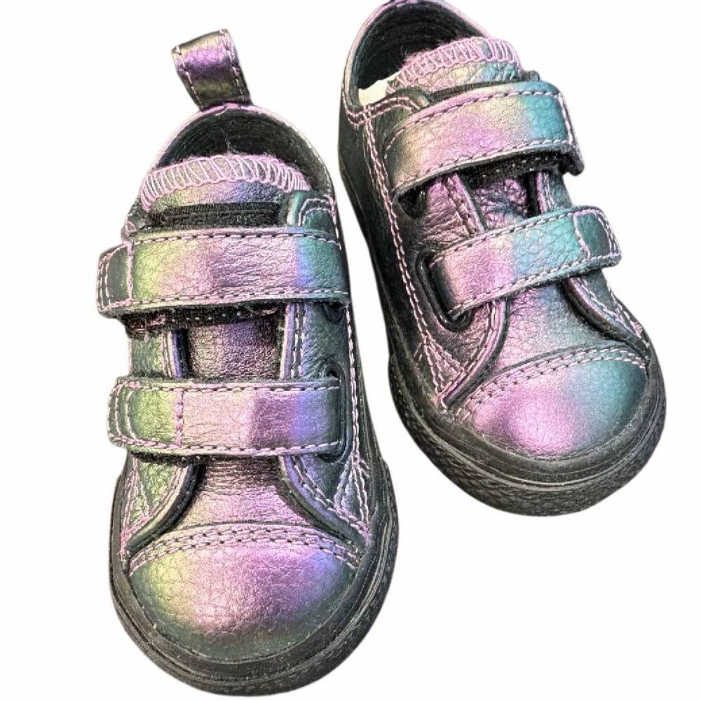 Converse Chuck Taylor All Star 2V OX 758195C Toddler Violet & Black Shoes 4C